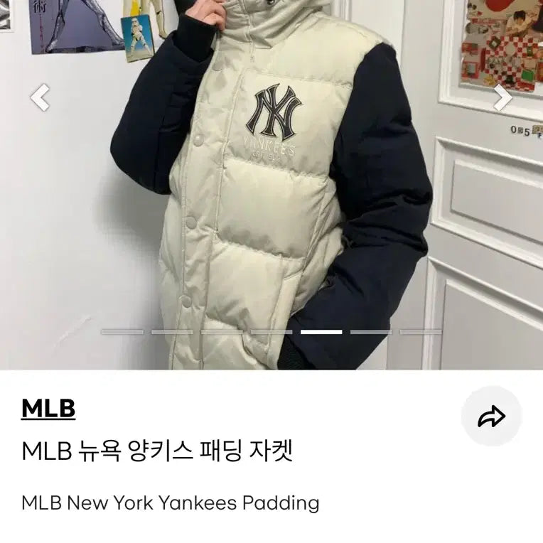 [BUNJANG] MLB New York Yankees Padded Baseball Jacket / MLB 뉴욕 양키스 야구 패딩 점퍼