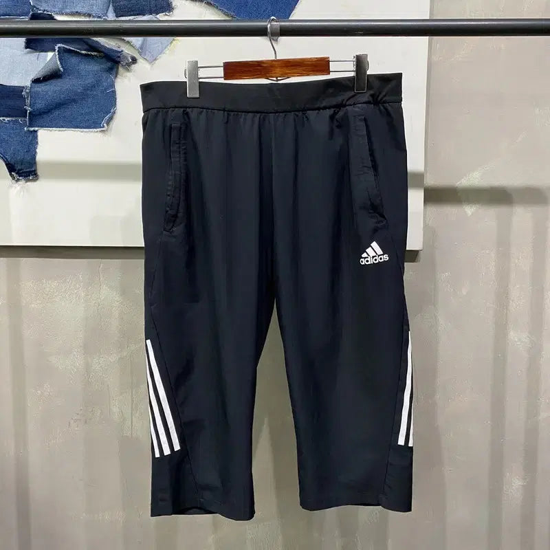 [BUNJANG] Adidas 7/10 Bending Shorts / (34~36인치) 아디다스 운동 스포츠 밴딩 홑겹 7부반바지 팬츠