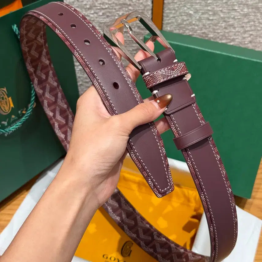 [BUNJANG] Goyard Belt Full Box Silver Buckle Men&