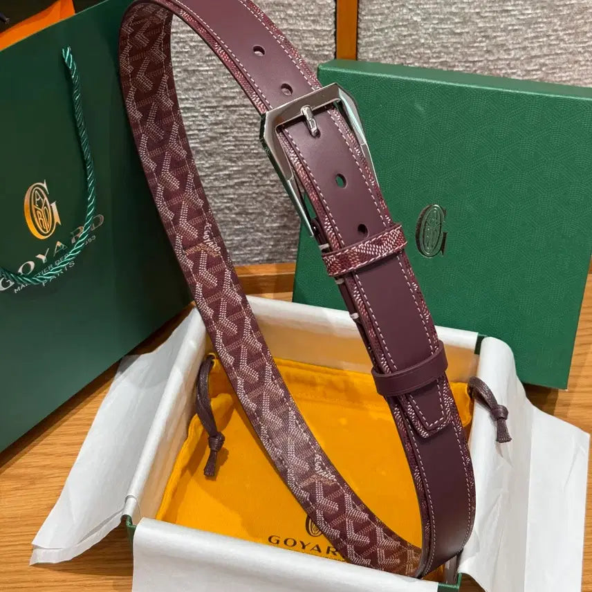 [BUNJANG] Goyard Belt Full Box Silver Buckle Men&