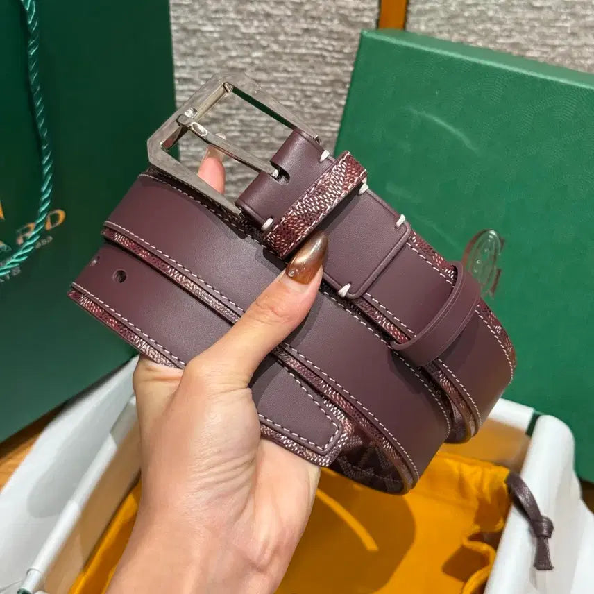 [BUNJANG] Goyard Belt Full Box Silver Buckle Men&