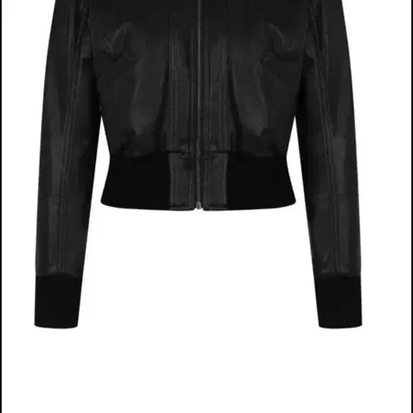 [BUNJANG] Pale Jade Retro Crop Bomber Jacket Black / 페일제이드 레트로 크롭 봄버 점퍼 블랙