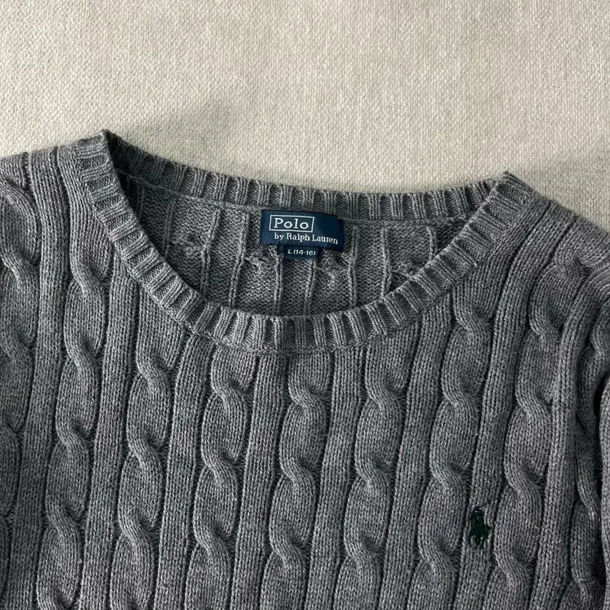 [BUNJANG] Polo Ralph Lauren Cable Knit Sweater / 95 폴로랄프로렌 꽈배기 니트