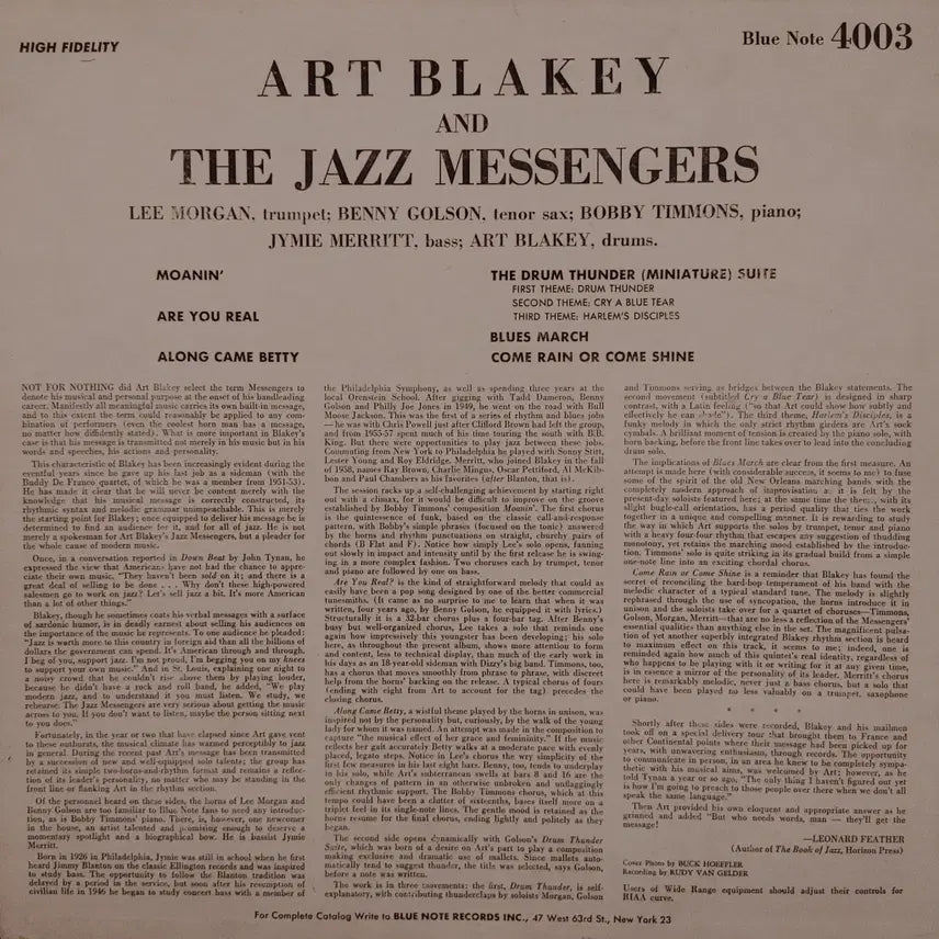 [BUNJANG] Art Blakey Original Blue Note LP / ORIGINAL BLUE NOTE LP - ART BLAKEY