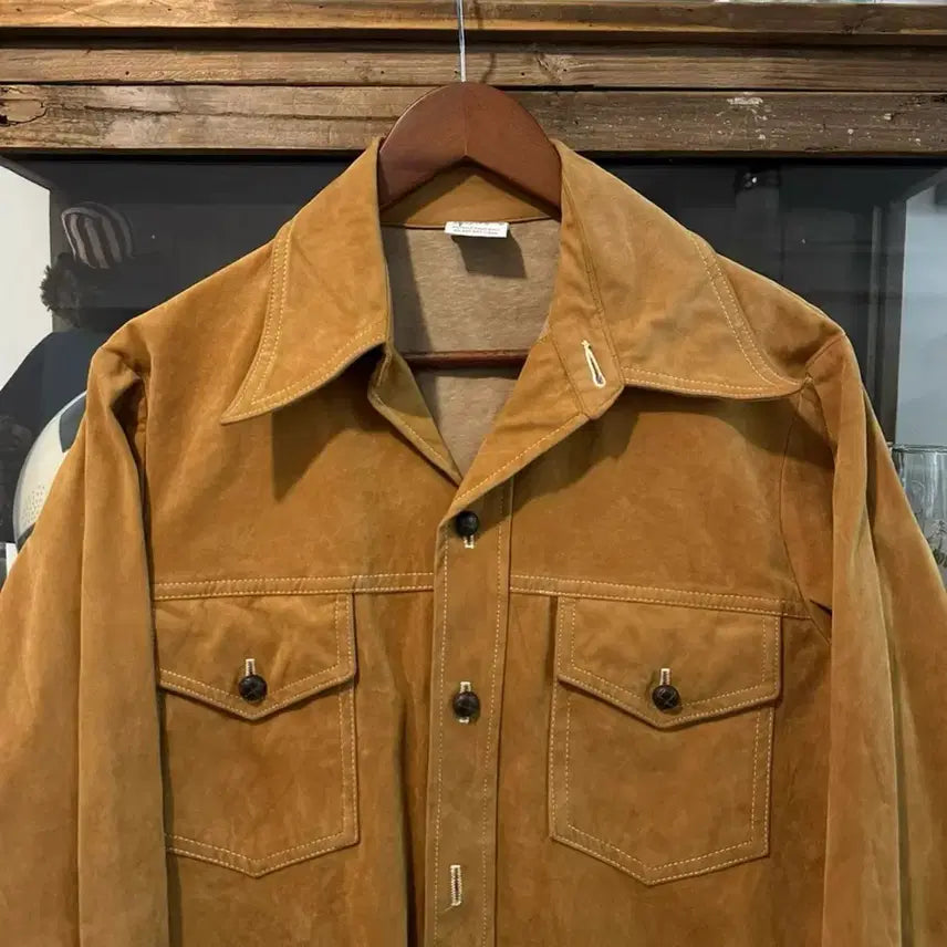[BUNJANG] English Squire Vintage Suede Shirt Jacket / [English Squire] 빈티지 스웨이드 셔츠 자켓