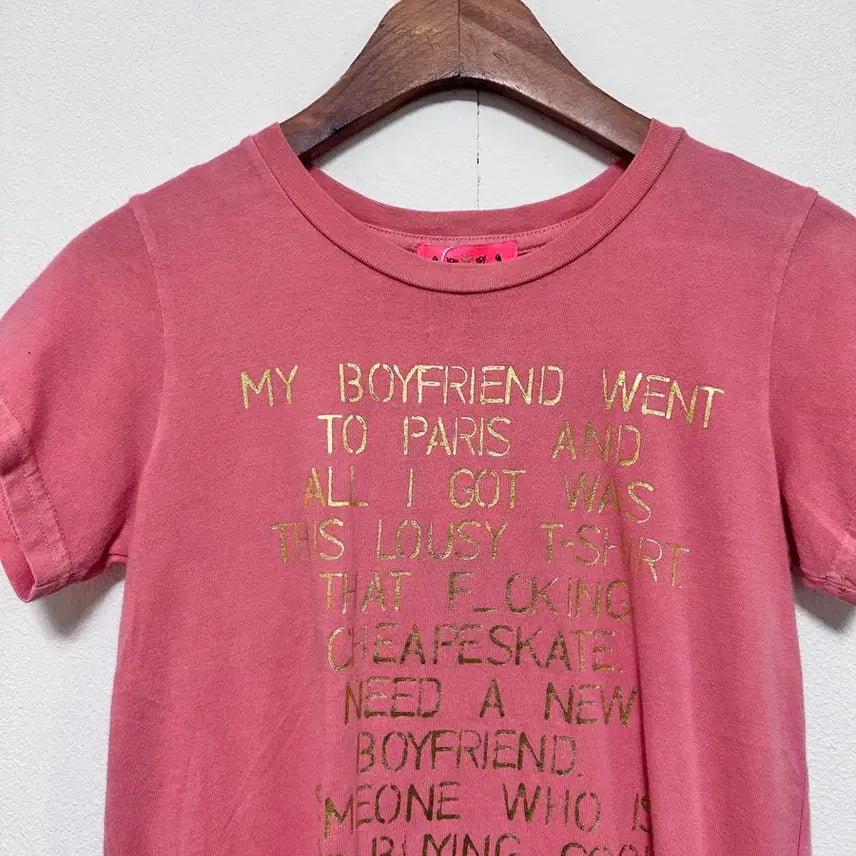 [BUNJANG] Juicy Couture Pink Printed T-shirt / 쥬시꾸띠르 핑크 프린팅 반팔티