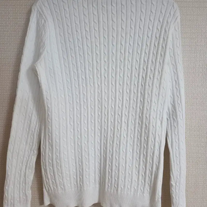 [BUNJANG] Polo Ralph Lauren Cable Knit Cardigan / 폴로 랄프로렌 스포츠 흰색 케이블 가디건