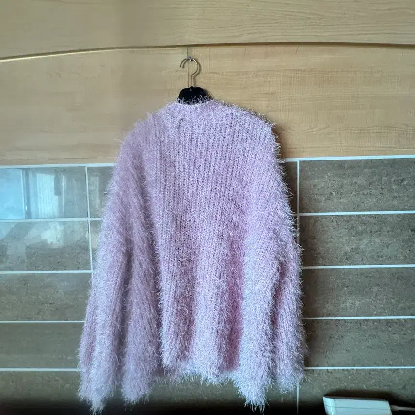 [BUNJANG] Pink Fur Cardigan / 핑크색 퍼 가디건