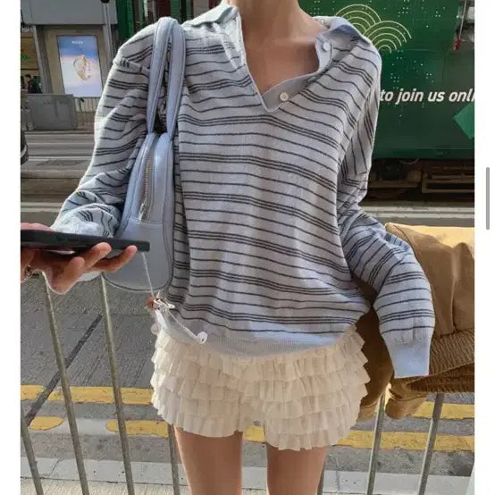 [BUNJANG] Maybe Maybe Study Knit Sweater / 메이비메이비 study 니트 소라색