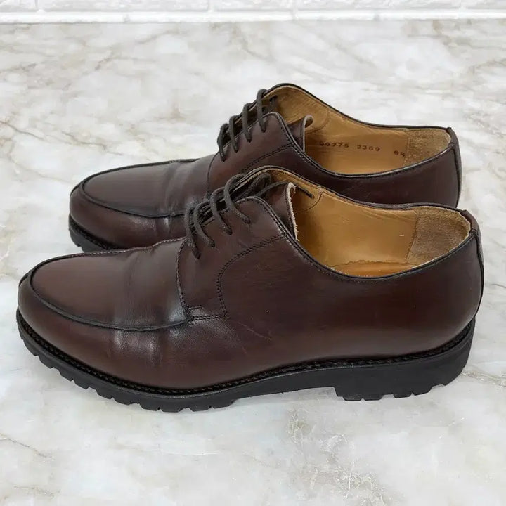 [BUNJANG] Berwick 2369 U-Tip Brown Leather Shoes / [255, 6.5] 버윅 2369 U팁 브라운 남자 구두