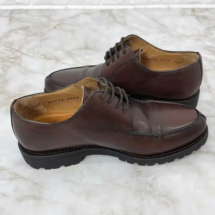 [BUNJANG] Berwick 2369 U-Tip Brown Leather Shoes / [255, 6.5] 버윅 2369 U팁 브라운 남자 구두
