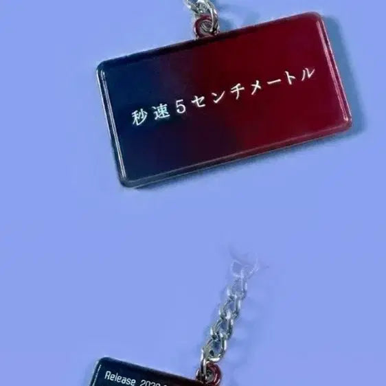 [BUNJANG] Makoto Shinkai 5 Centimeters Per Second Movie Title Keyring / 초속 5센티미터 메가박스 무비 타이틀 키링