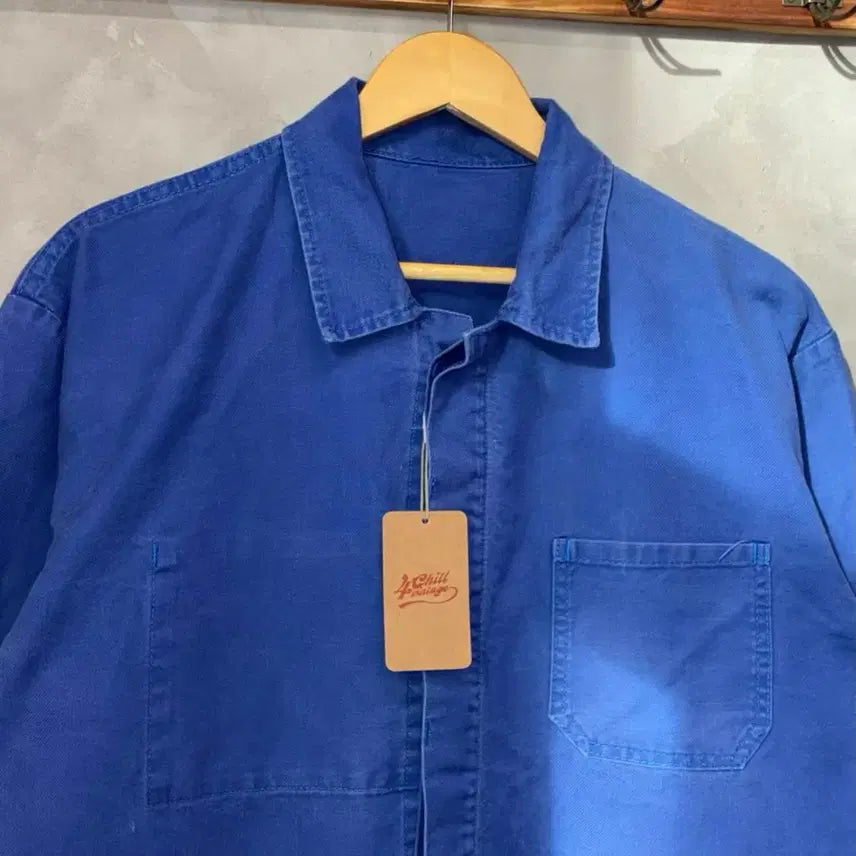 [BUNJANG] Vintage French Workwear Indigo Blue Jacket / [VINTAGE] 프렌치 워크웨어 인디고 블루 자켓