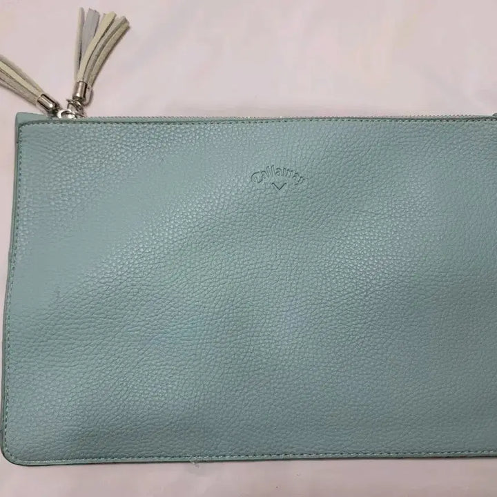 [BUNJANG] Callaway Mint Green Clutch Bag / 캘러웨이 민트색 클러치백 태슬 지퍼