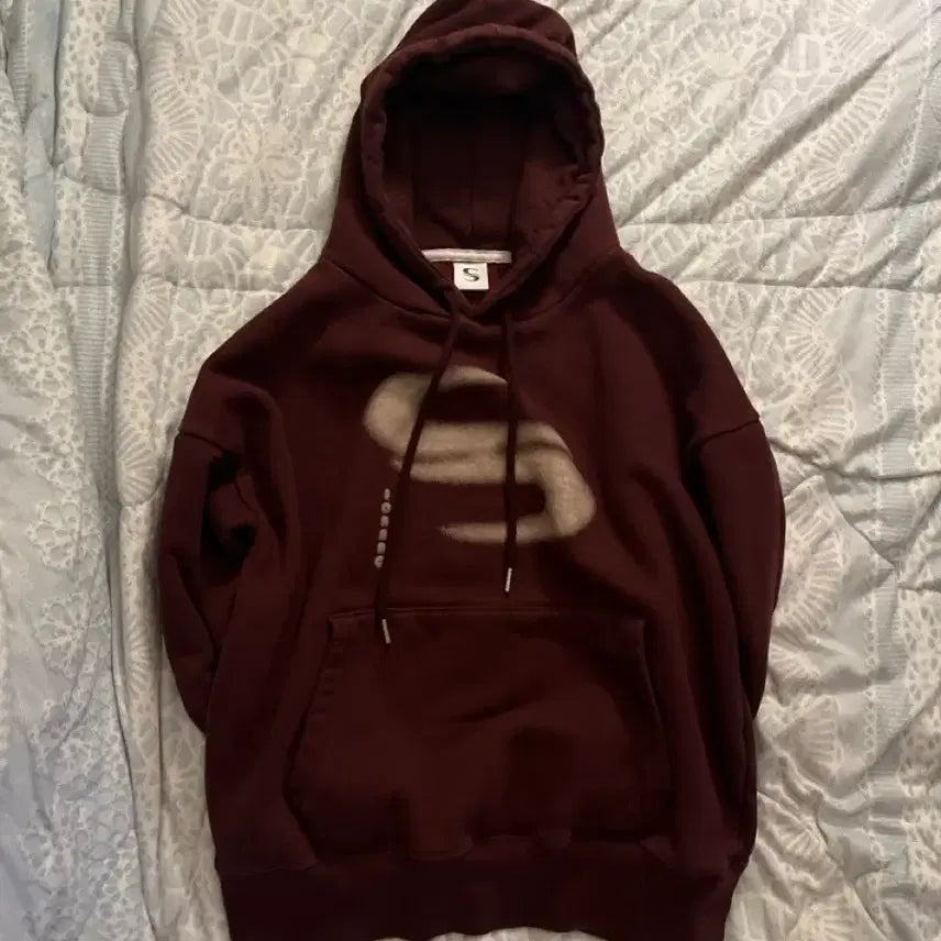 [BUNJANG] Sorano Hooded Sweatshirt Burgundy M Size / 소라노 후드티 버건디 M 사이즈