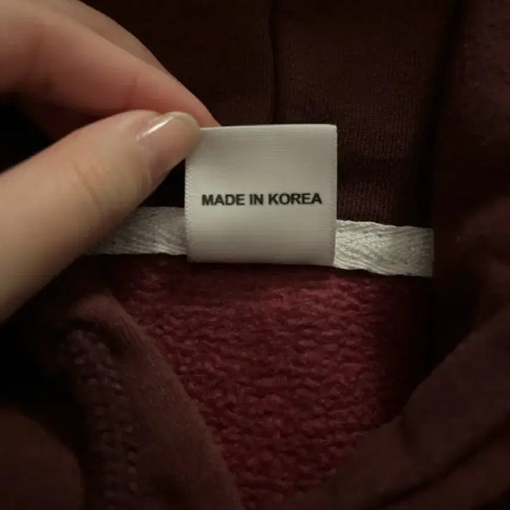 [BUNJANG] Sorano Hooded Sweatshirt Burgundy M Size / 소라노 후드티 버건디 M 사이즈