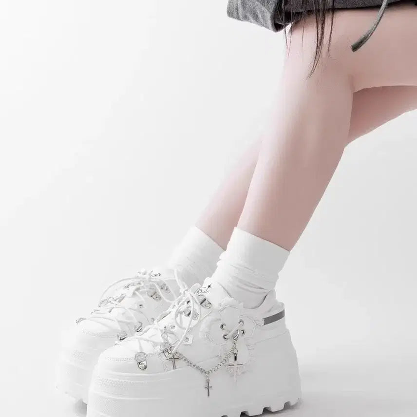 [BUNJANG] School Transfer Student Liquid Malfunction Original Architecture Platform Shoes / 전학생 지뢰계 액체 고장 오리지널 아키텍처 플랫폼 슈즈(2컬러)