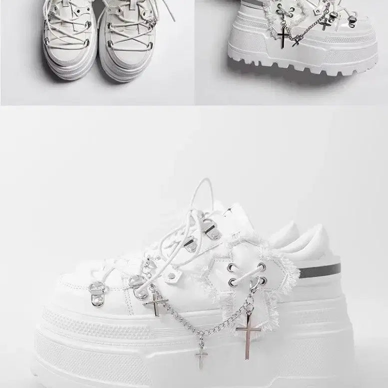 [BUNJANG] School Transfer Student Liquid Malfunction Original Architecture Platform Shoes / 전학생 지뢰계 액체 고장 오리지널 아키텍처 플랫폼 슈즈(2컬러)