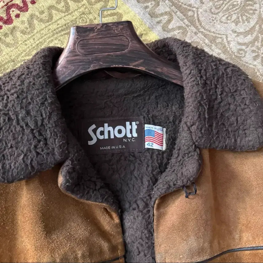 [BUNJANG] Schott NYC Vintage Suede Leather Jacket / [Schott NYC] USA 빈티지 스웨이드 레더 자켓