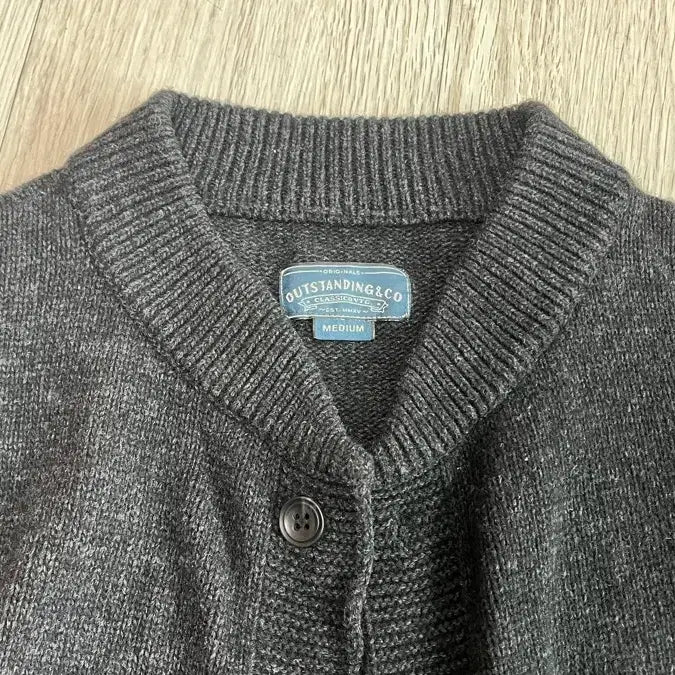 [BUNJANG] Outstanding Fisherman Cardigan Charcoal (M) / 아웃스탠딩 피셔맨 가디건 차콜 (M)