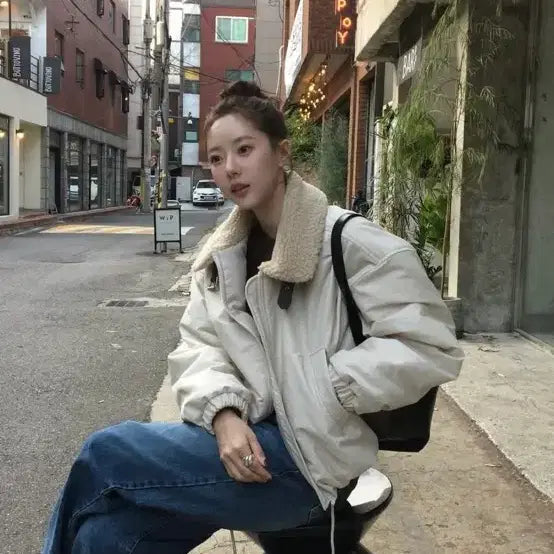 [BUNJANG] 르 Padded Fur Collar Balloon Jacket / 르 패딩 fur collar balloon padded jacket