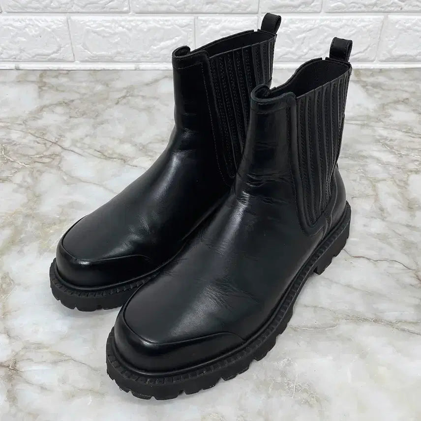 [BUNJANG] Time Homme Leather Chelsea Boots / [270] 타임옴므 러그솔 남자 가죽 첼시부츠