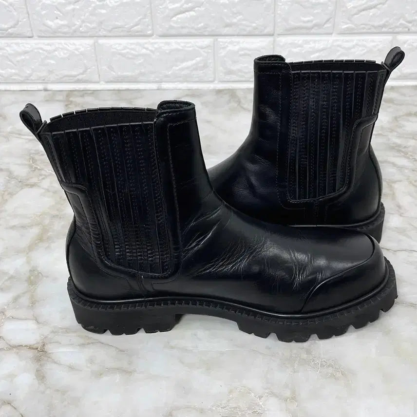 [BUNJANG] Time Homme Leather Chelsea Boots / [270] 타임옴므 러그솔 남자 가죽 첼시부츠