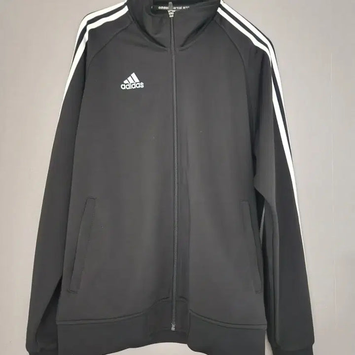 [BUNJANG] Adidas Tri-Stripe Black Training Zip-up Jacket / 아디다스 삼선 블랙 트레이닝 집업블랙 100