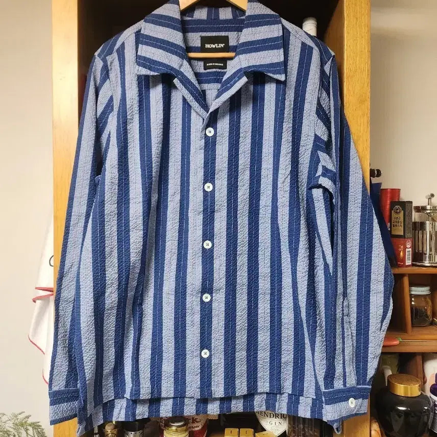 [SOLD OUT] (새상품) 하울린 오버핏 시어서커 셔츠 S