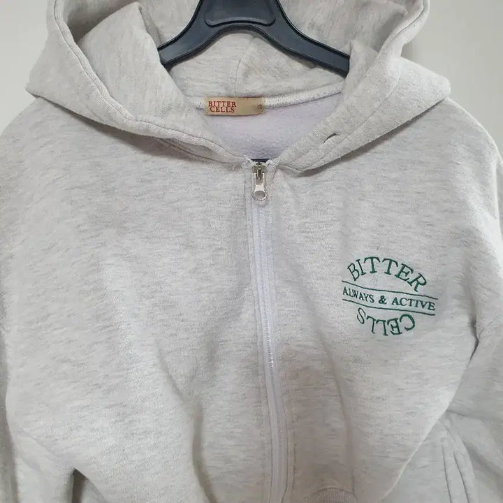 [BUNJANG] Bitter Cells Fleece Hoodie Zip-up Set Training Set 55 / Bitter Cells 비터셀즈 기모 코롭 후드 집업 세트 트레이닝 셋업