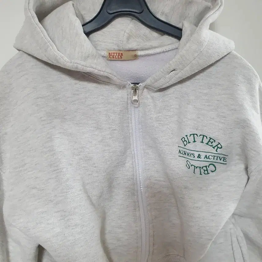 [BUNJANG] Bitter Cells Fleece Hoodie Zip-up Set Training Set 55 / Bitter Cells 비터셀즈 기모 코롭 후드 집업 세트 트레이닝 셋업