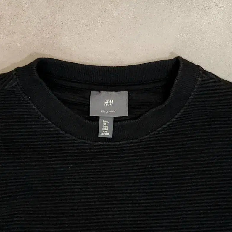 [BUNJANG] H&amp;M Ribbed Sweatshirt Regular Fit Men&