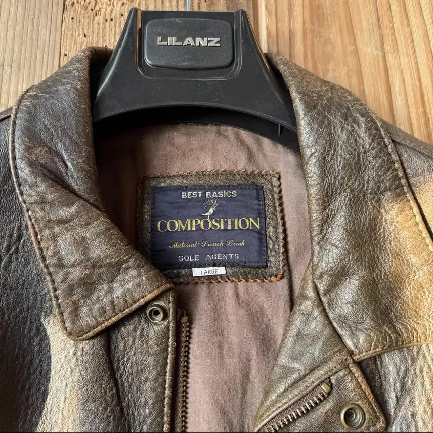 [BUNJANG] Vintage Mendoza Leather Jacket / 프랑스 빈티지 워싱 램스킨 멘도자 레더 자켓