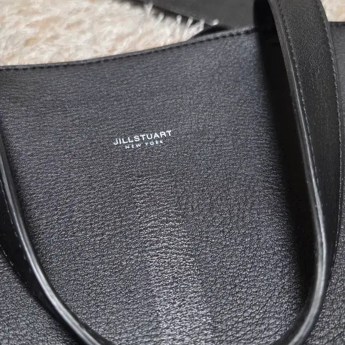 [BUNJANG] Jill Stuart Leather Tote &amp; Shoulder Bag / 질스튜어트 블랙 가죽 토트백 겸 숄더백
