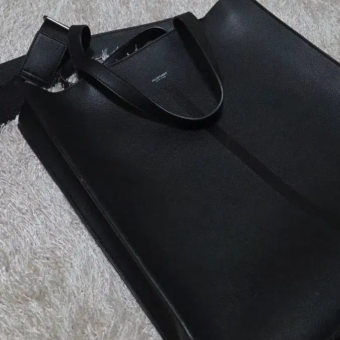 [BUNJANG] Jill Stuart Leather Tote &amp; Shoulder Bag / 질스튜어트 블랙 가죽 토트백 겸 숄더백