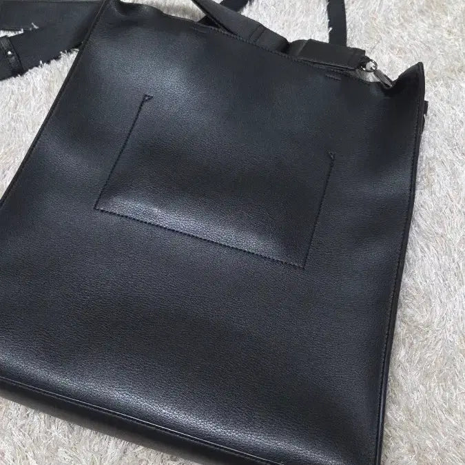 [BUNJANG] Jill Stuart Leather Tote &amp; Shoulder Bag / 질스튜어트 블랙 가죽 토트백 겸 숄더백