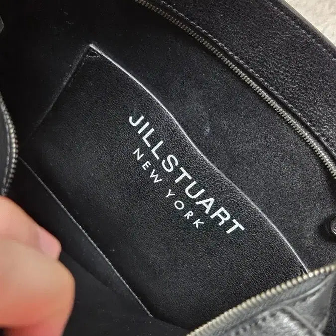[BUNJANG] Jill Stuart Leather Tote &amp; Shoulder Bag / 질스튜어트 블랙 가죽 토트백 겸 숄더백