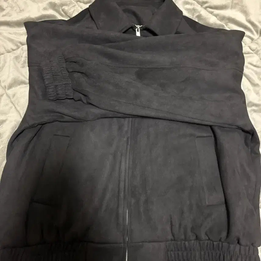 [BUNJANG] 87-STAN009 M Standard Blue Jean Suede Jacket Black / 87-STAN009 [리뉴얼] M 스탠다드 블루종 스웨이드 자켓 블랙