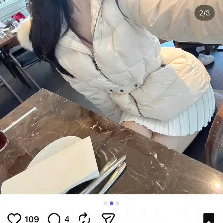 [BUNJANG] Latte Ivory Short Padded Jacket / 라떼 패딩 아이보리 숏패딩