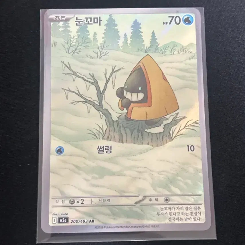 [BUNJANG] Pokemon Snover AR Card / 포켓몬 카드 눈꼬마 AR