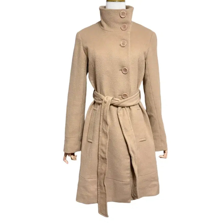 [BUNJANG] PINKY&amp;DIANNE Beige Long Coat / PINKY&amp;DIANNE 핑키앤다이안 베이지 카라 롱 코트