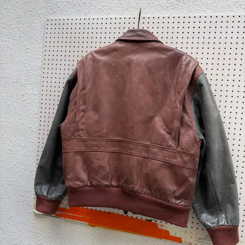[BUNJANG] Scout A-2 Cowhide Leather Bomber Jacket / 1980s SCOUT COWHIDE FLIGHT 빈티지 A-2 레더봄버