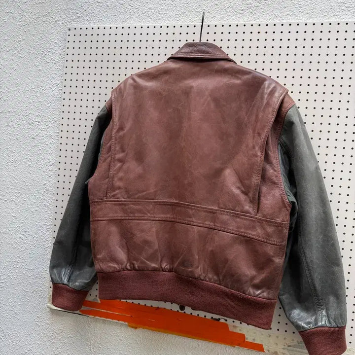 [BUNJANG] Scout A-2 Cowhide Leather Bomber Jacket / 1980s SCOUT COWHIDE FLIGHT 빈티지 A-2 레더봄버
