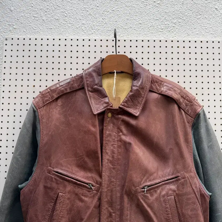 [BUNJANG] Scout A-2 Cowhide Leather Bomber Jacket / 1980s SCOUT COWHIDE FLIGHT 빈티지 A-2 레더봄버