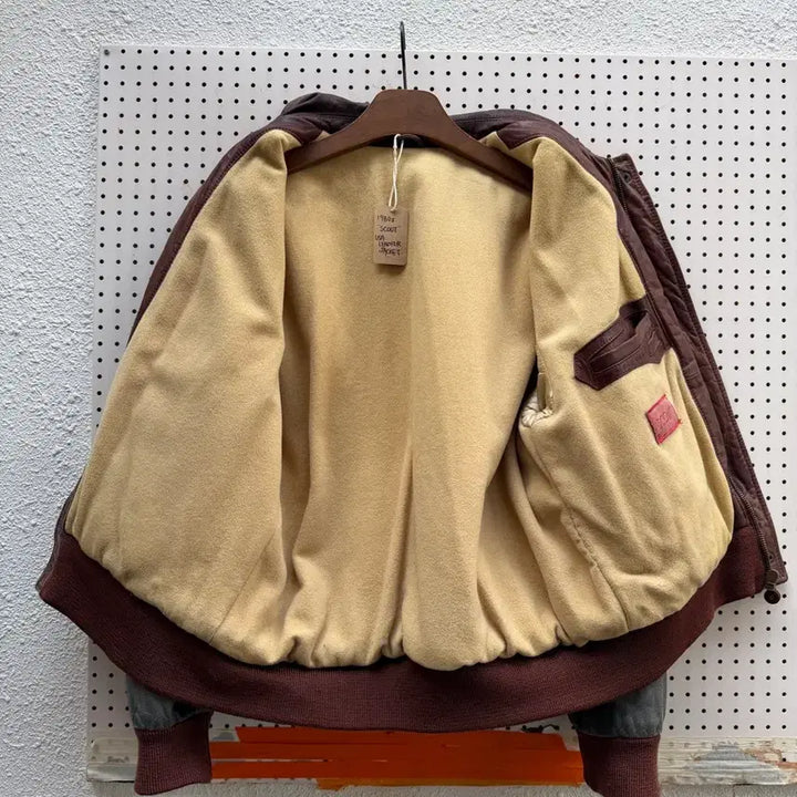 [BUNJANG] Scout A-2 Cowhide Leather Bomber Jacket / 1980s SCOUT COWHIDE FLIGHT 빈티지 A-2 레더봄버