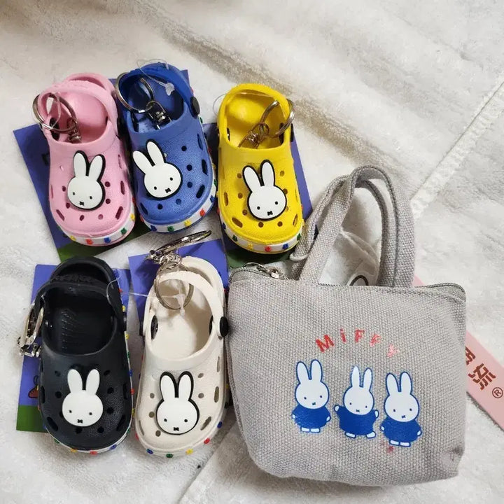 [BUNJANG] Miffy Crocs Keyring Set / 미피 크록스 키링 5개+ 미니 토트백 키링1개  총6종세트