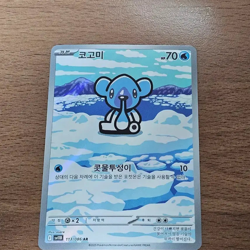 [BUNJANG] Pokemon Card - Beartic AR / 포켓몬 카드 코고미 AR