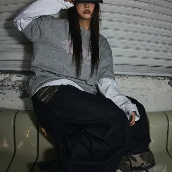 [BUNJANG] Skelwex Camo Roll-up Denim Pants Black L / 스켈리웩 카모 롤업 데님 팬츠 블랙 L