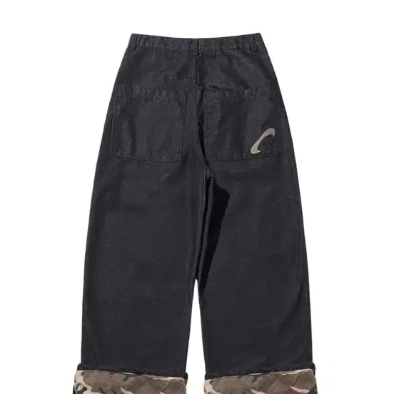 [BUNJANG] Skelwex Camo Roll-up Denim Pants Black L / 스켈리웩 카모 롤업 데님 팬츠 블랙 L