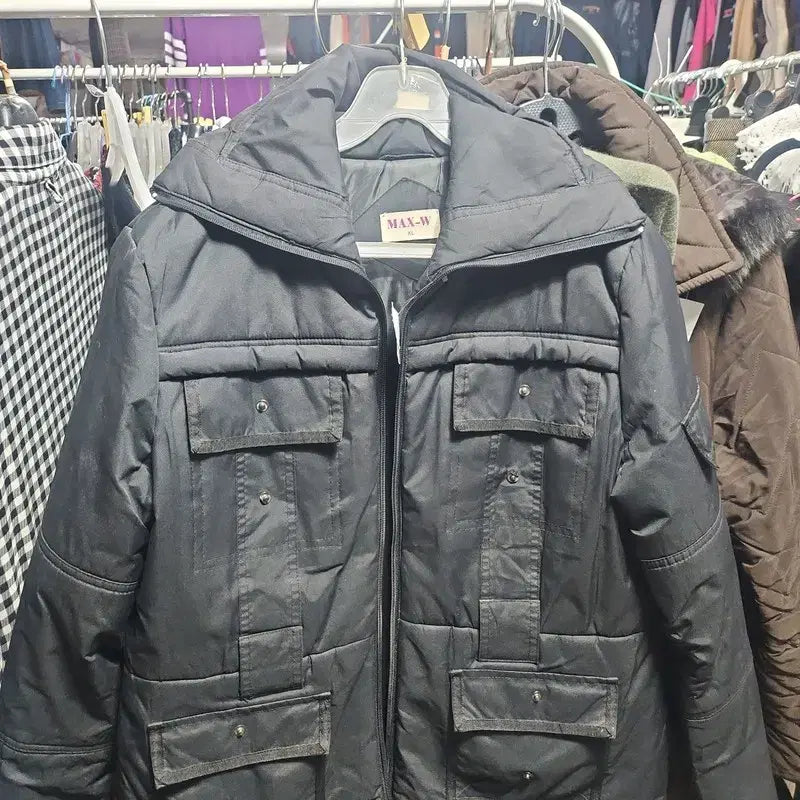 [BUNJANG] MAX-W ITALY J6001 Black Padded Jacket Women&